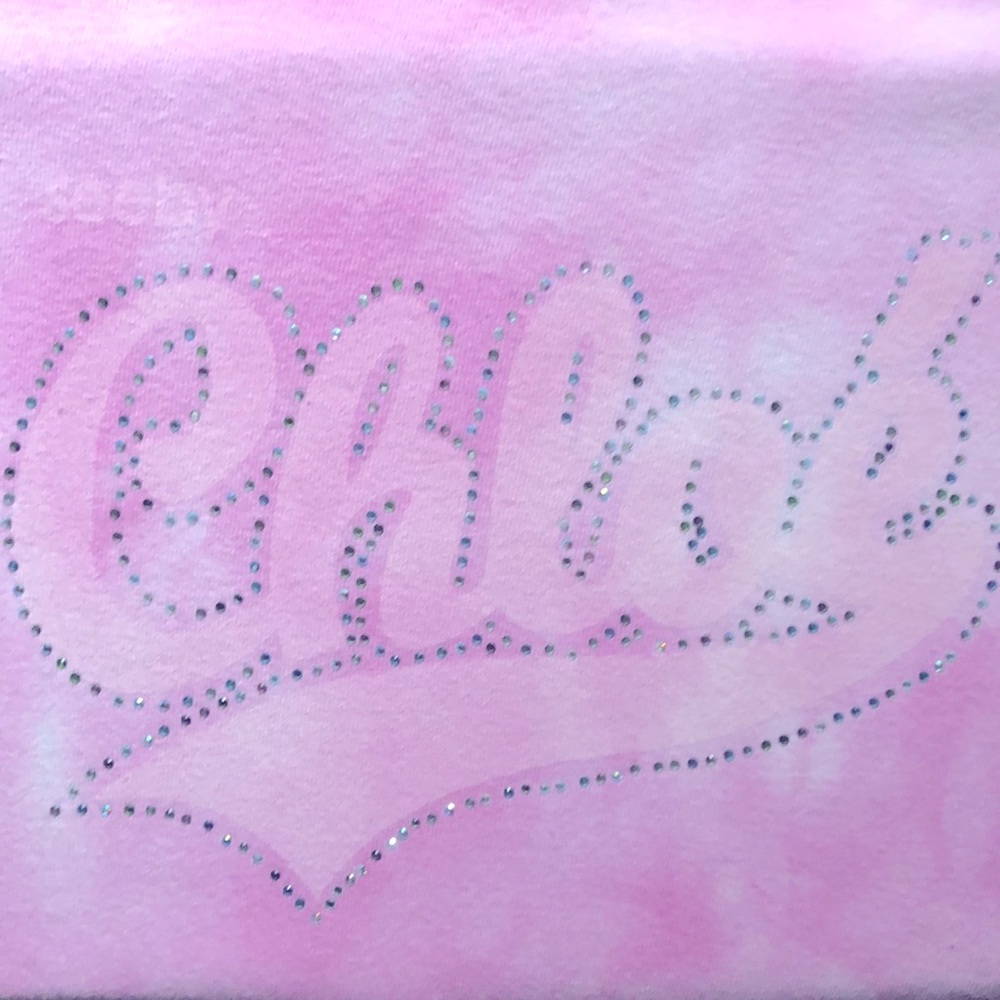 Vintage See By Chloe’ Pink Rhinestone Logo Top 8